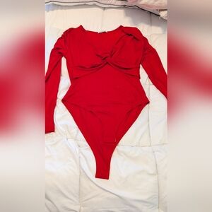 Mango Vibrant Red Bodysuit